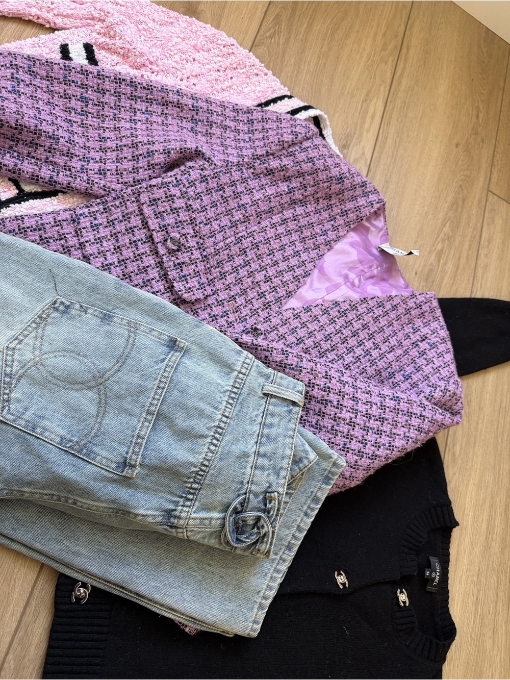 Source Unknown Light Blue Boot Cut Jeans-suit jacket -2 sweaters